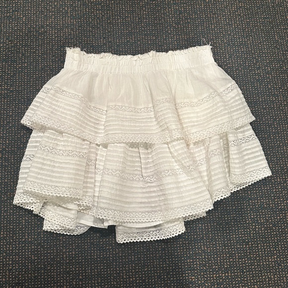 Aerie White Tiered Ruffle Mini Skirt - Picture 2 of 3
